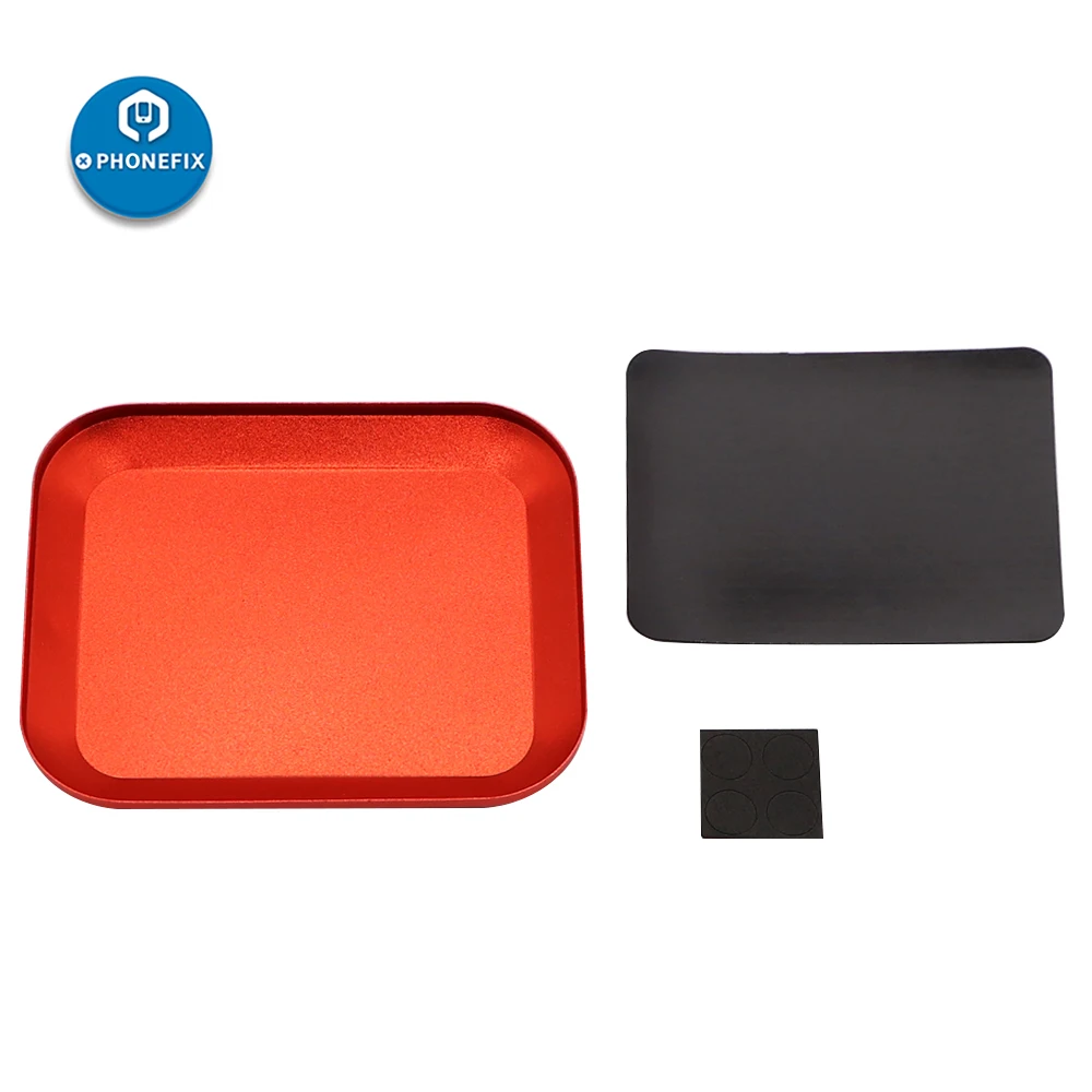 M105 Magnetic Screw Storage Box Aluminum Alloy Tray Pad Electronic Parts Container for Phone RC Crawler Car Drone Repair Tool