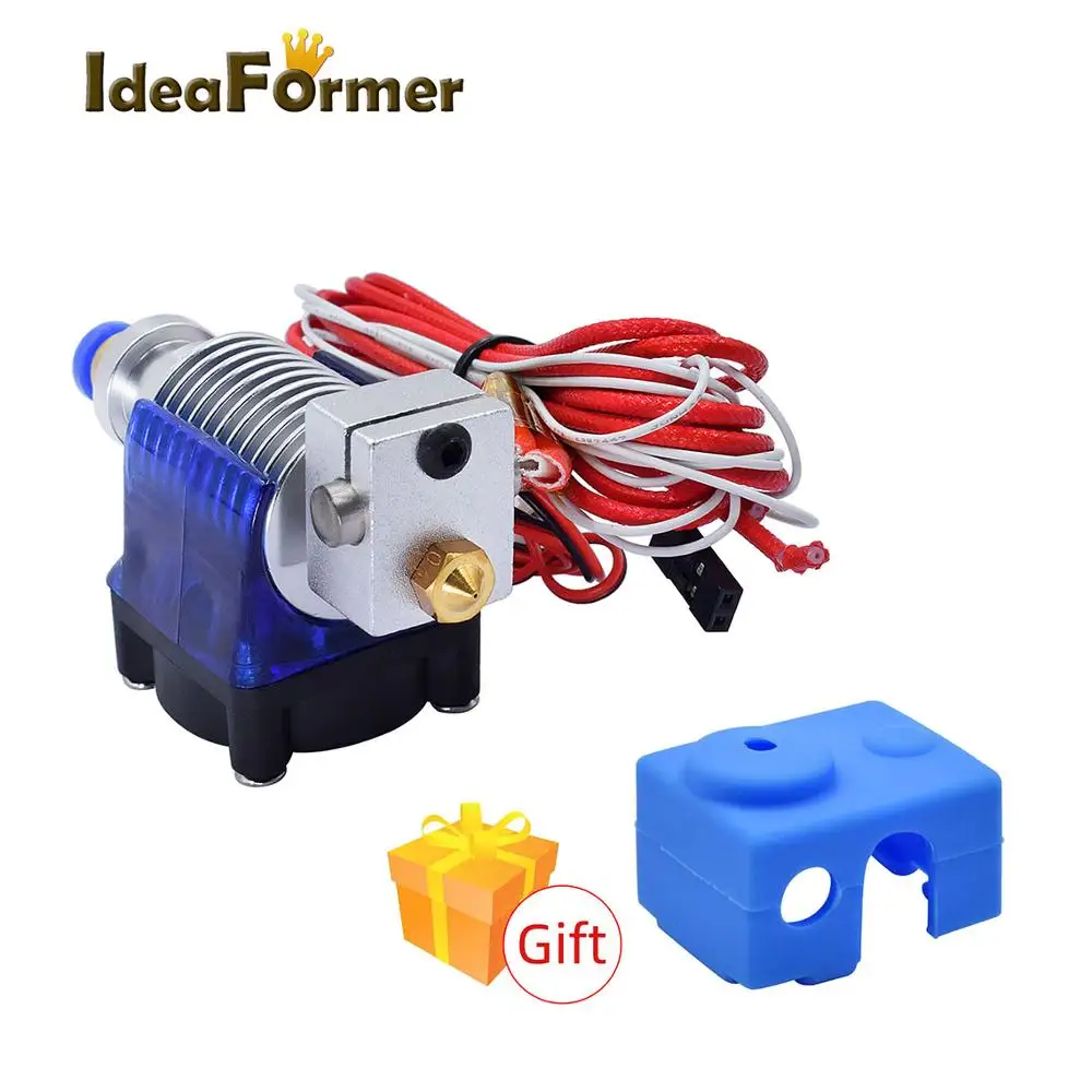 3D Printer Long distance V6 J-head hotend Extruder with Fan for 1.75mm 12V/24V 0.4mm Nozzle for E3D MK Reprap