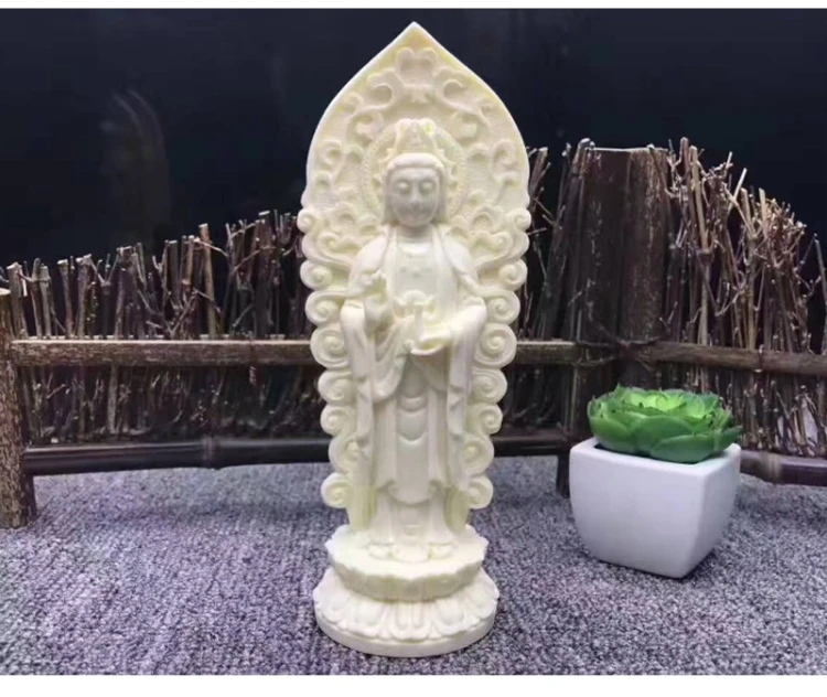 

Ivory fruit carving, Guanyin Bodhisattva, craft gifts, jewelry