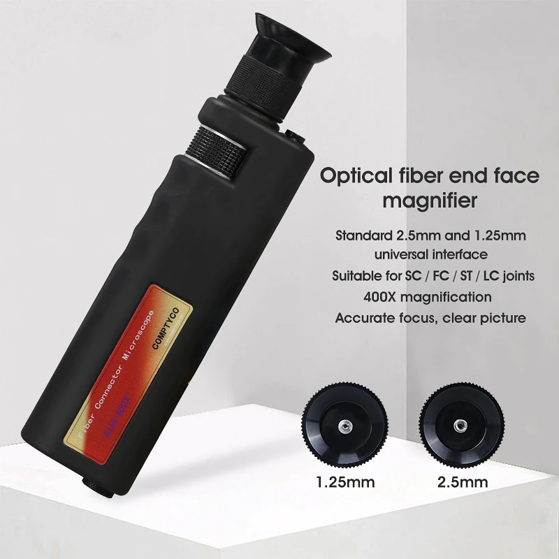 Fiber Cleaning Kit Fiber Optic FTTH Tool Kit Network Testing Tool with Fiber Inspection Microscope etc