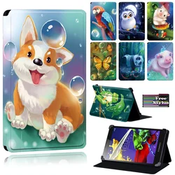 Funda para tableta Lenovo Tab 2 A8/A7-10/A7-10F/Tab 3(7 Essential/10,1)/Tab 4(8/10/8 Plus/10 Plus), bonita funda de Animal con bolígrafo