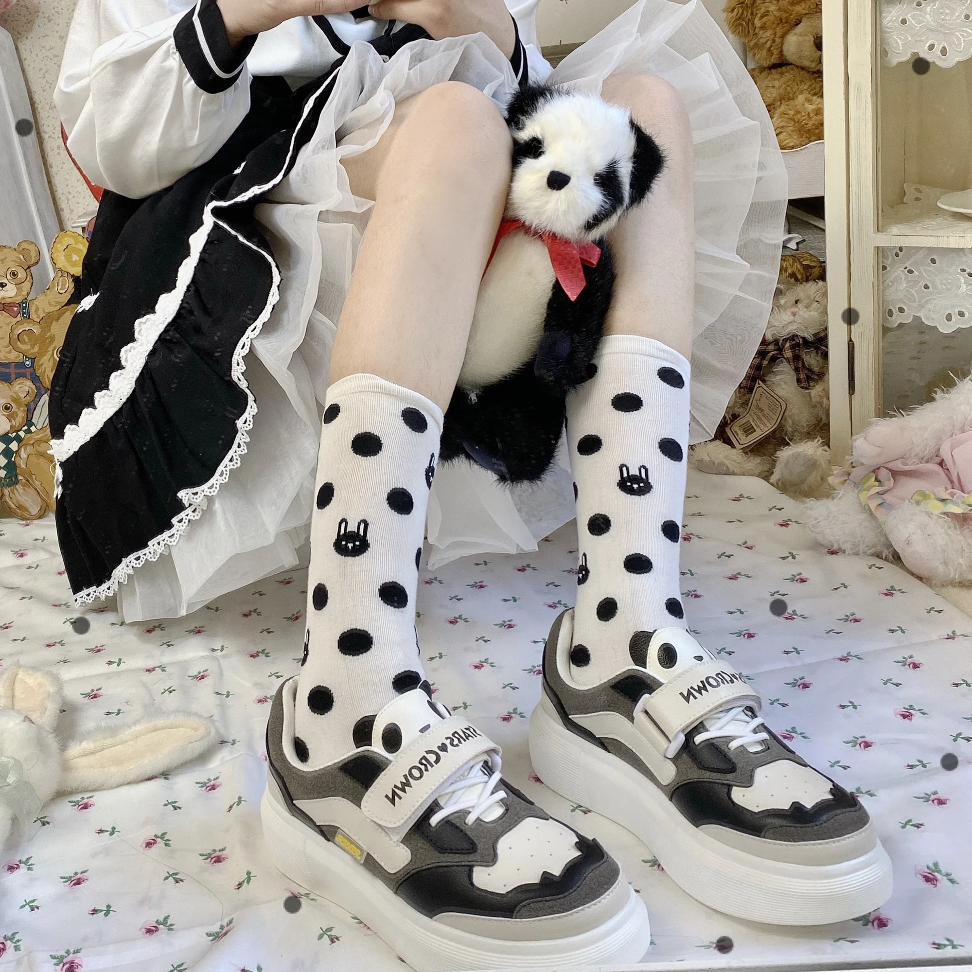 Japanese sweet lolita shoes flat Platform Shoes kawaii girl college style casual sneakers comfortable women shoes loli cos