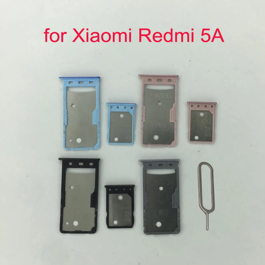 สำหรับ XIAOMI Redmi 5A โทรศัพท์ซิมการ์ดถาดอะแดปเตอร์สำหรับ Xiaomi 5A ที่อยู่อาศัยเดิมใหม่ผู้ถือถาดใส่การ์ด Micro SD + เครื่องมือ