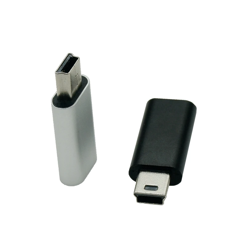 USB C to Mini USB Adapter Type C Female to Mini Micro 5pin USB Male Connector for GoPro MP3 Players Dash Cam Digital Camera GPS