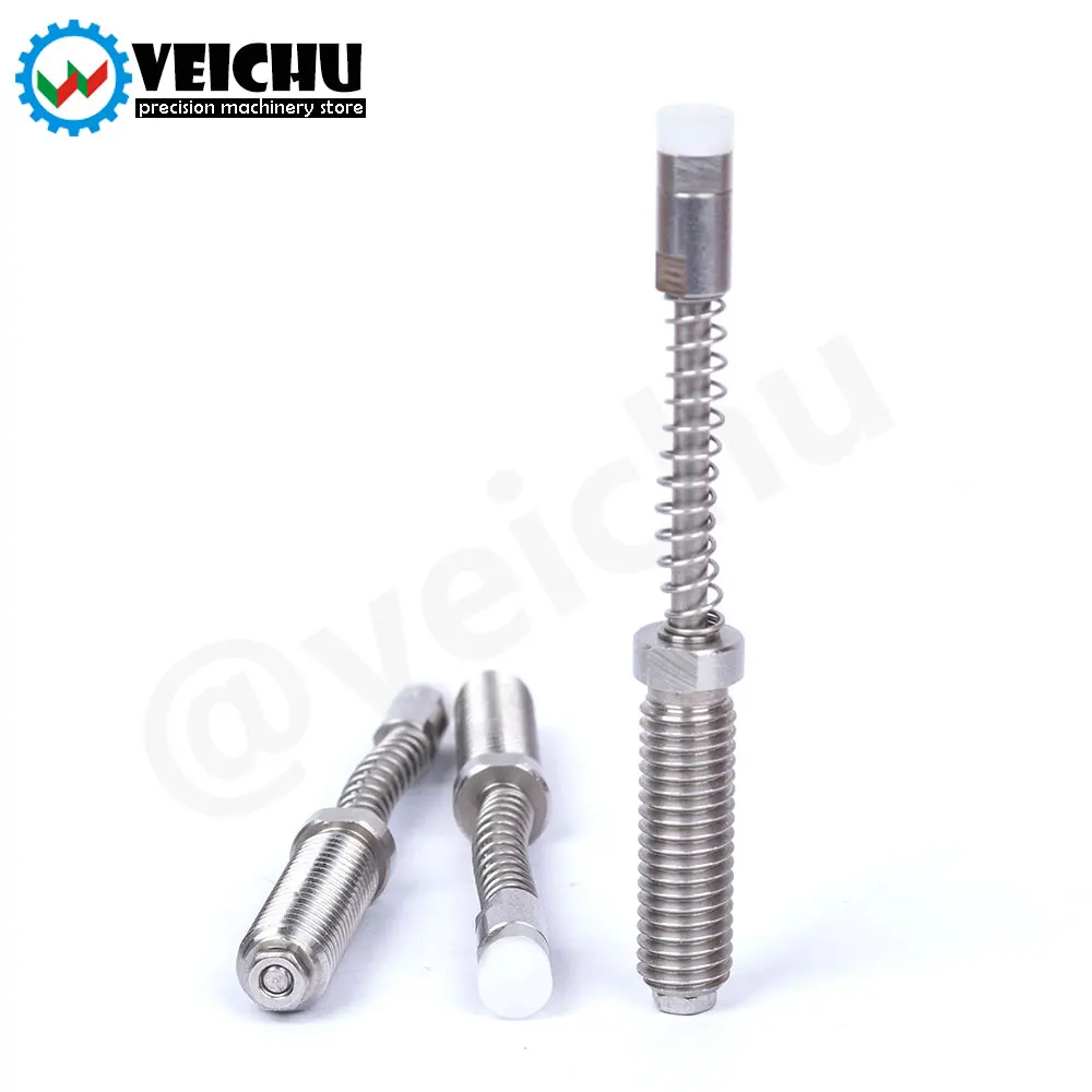 VEICHU Bush Built-In Plungers Specialized In Holding Spring Plungers POM Tip Stainless Steel Spring Pins Stroke Pin