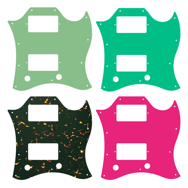 Fei Man Custom Guitar Parts - For Gib Standard SG Full Face Guitar Pickguard Route PAF Humbuckers Scratch Plate Flame Pattern