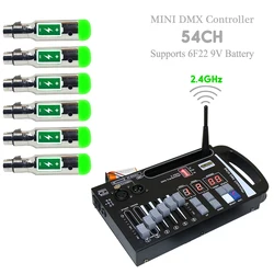 Wireless DMX Transmitter XLR Rechargeable Receiver LED Disco DJ Party Bar Stage PAR Moving Head Controller Very Convenience