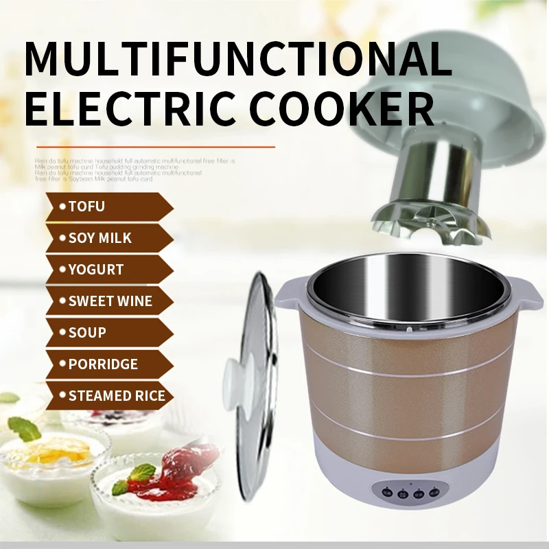 1.8L Hộ Gia Đình Nhỏ Tự Động Đậu Phụ Làm Máy 220V Thép Không Gỉ ĐẬU COVE LEO Máy Rượu Ngọt Sữa Chua