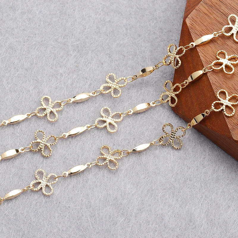 GUFEATHER, 1 m/Los, C164, DIY-Kette, REACH-Pass, nickelfrei, 18 Karat vergoldet, Kupfer, Charm, Schmuckherstellung, DIY-Armband-Halskette – Detail 5