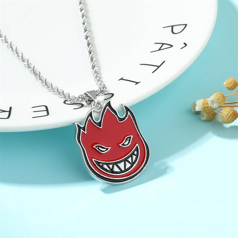 Fashion street fire man necklace male hip hop men and women all-match pendant with accessories hot sale