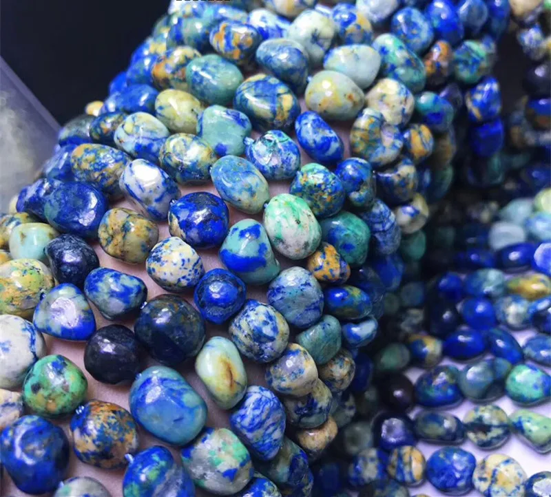 blue  chrysocolla baroque 9-12mm 38cm for DIY jewelry making FPPJ wholesale loose beads nature