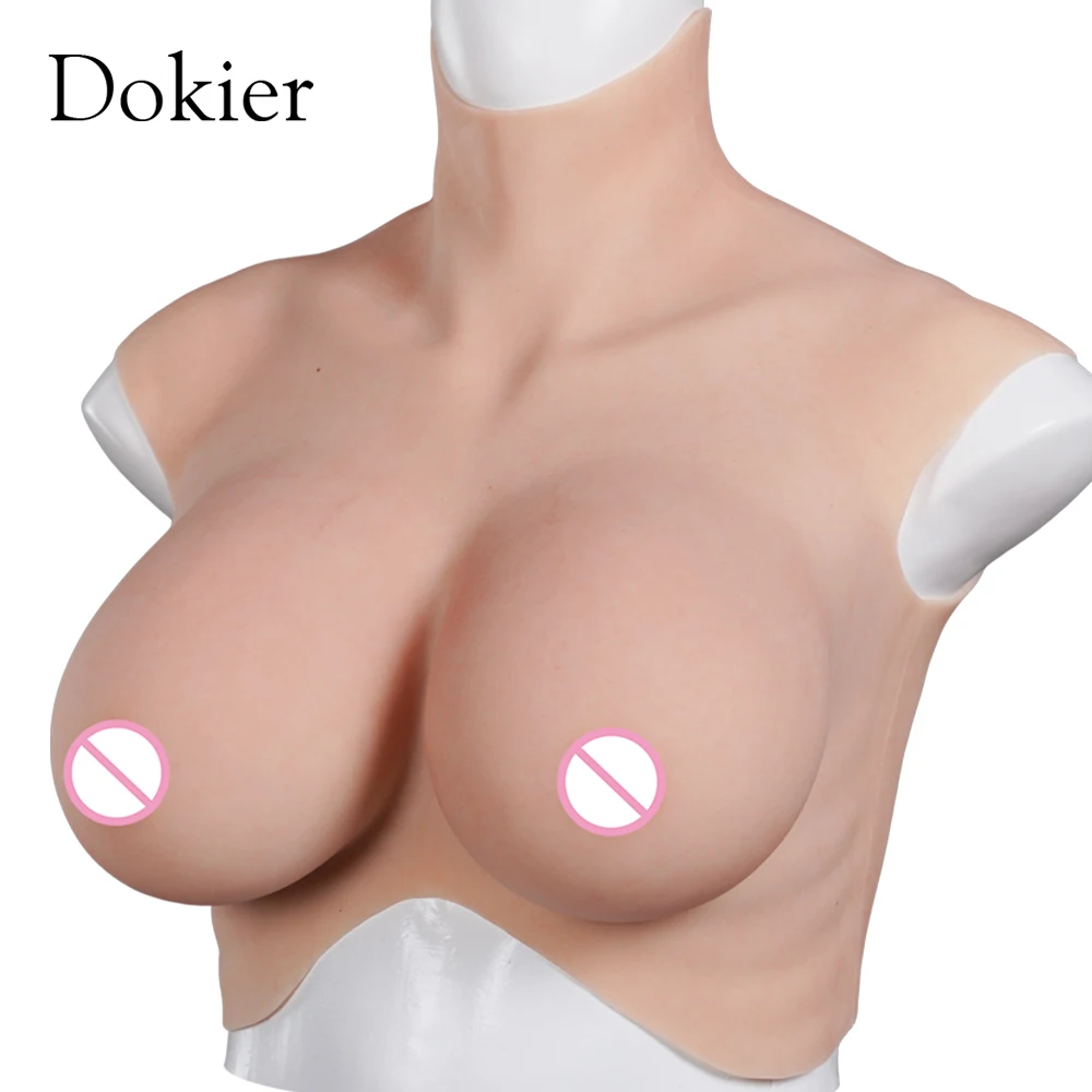 Dokier Crossdressing Realistic Bloodshot Silicone Breast Forms Fake Boobs Tits Shemale Transgender Sissy Drag Queen Cosplay