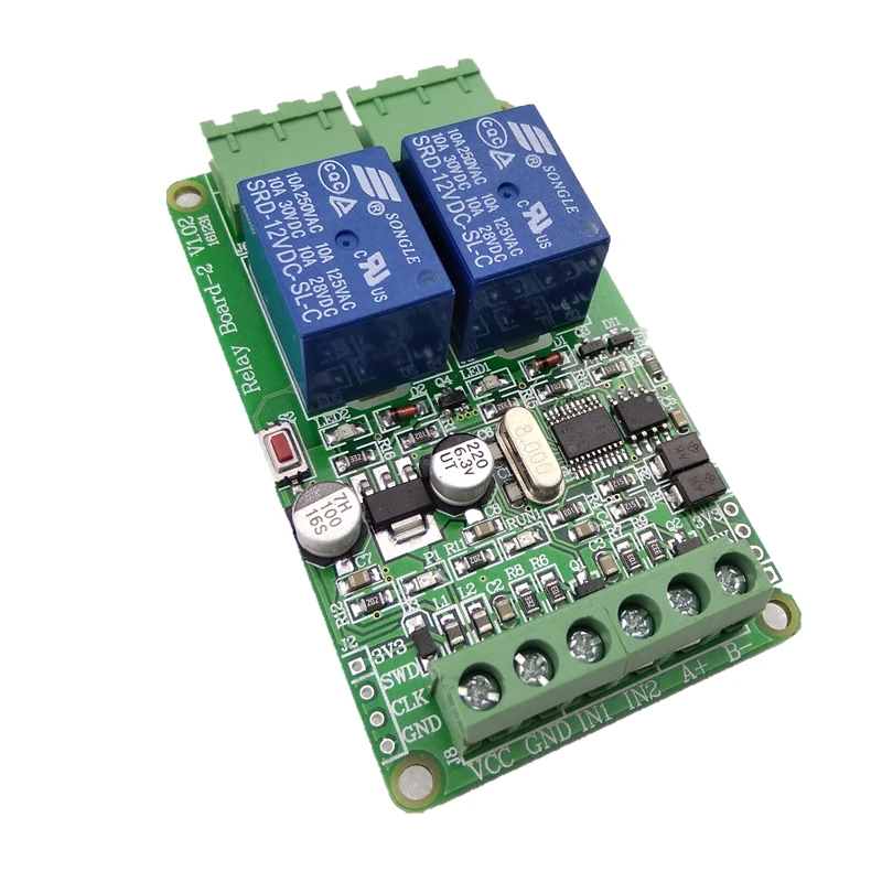 

Modbus RTU 2-way Relay Output 2-way Digital Input RS485 TTL 12V Input