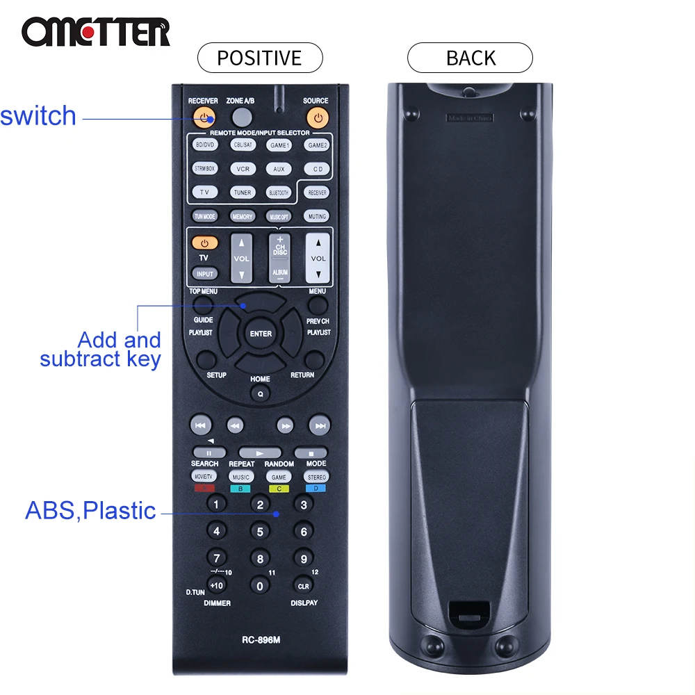 RC-896M RC-865M New For Onkyo Parts AV Receiver Remote Control HT-S5600 HT-RC330 TX-SR309 TX-NR509 TX-SR608 TX-SR508 TX-SR703