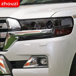 2 Pcs For Toyota Land Cruiser 2014-2020 Car Headlight Tint Black Protective Film Protection Transparent TPU Sticker Accessories