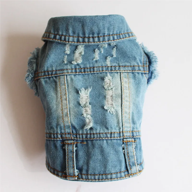 Spring Denim Dog Vest, Shih Tzu Clothes for Small Dogs, Yorkshire Terrier, Puppy Jeans Jacket, Chihuahua Apparel, Cat Clothes
