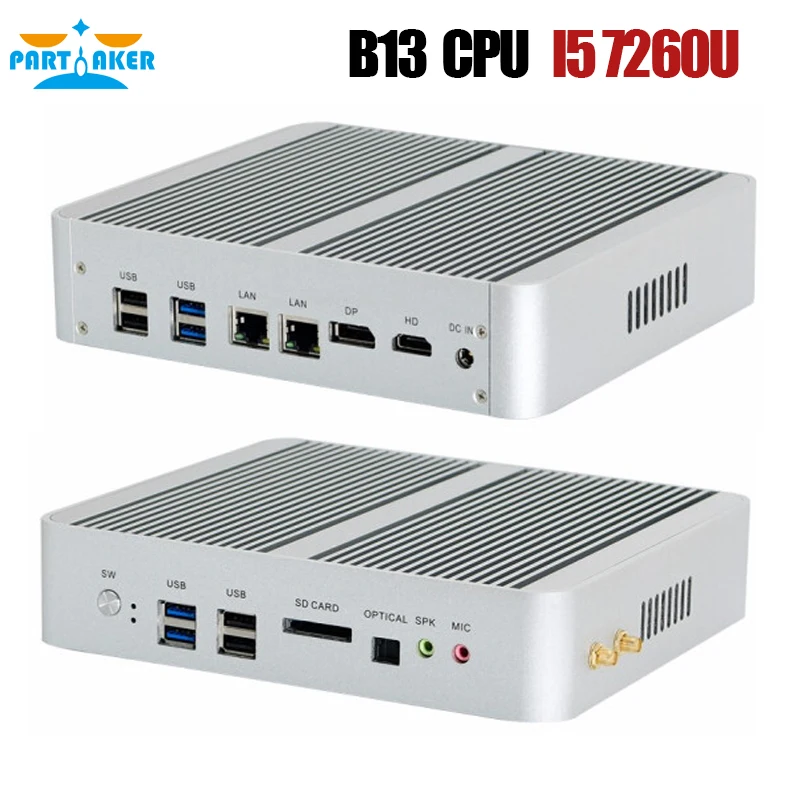 Intel Core I5 8250U I7 1165G7 Minipc 8565U Kaby Lake Fanless Mini PC Windows 10 Pro มินิคอมพิวเตอร์ Barebone I7 7560U Desktop TV