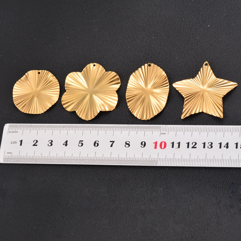 10 Stück Gold Ohrring Charms Edelstahl Schmuck Herstellung Charms für DIY Link Komponenten Ohrring Halskette machen finden 15 Stil – Detail 2