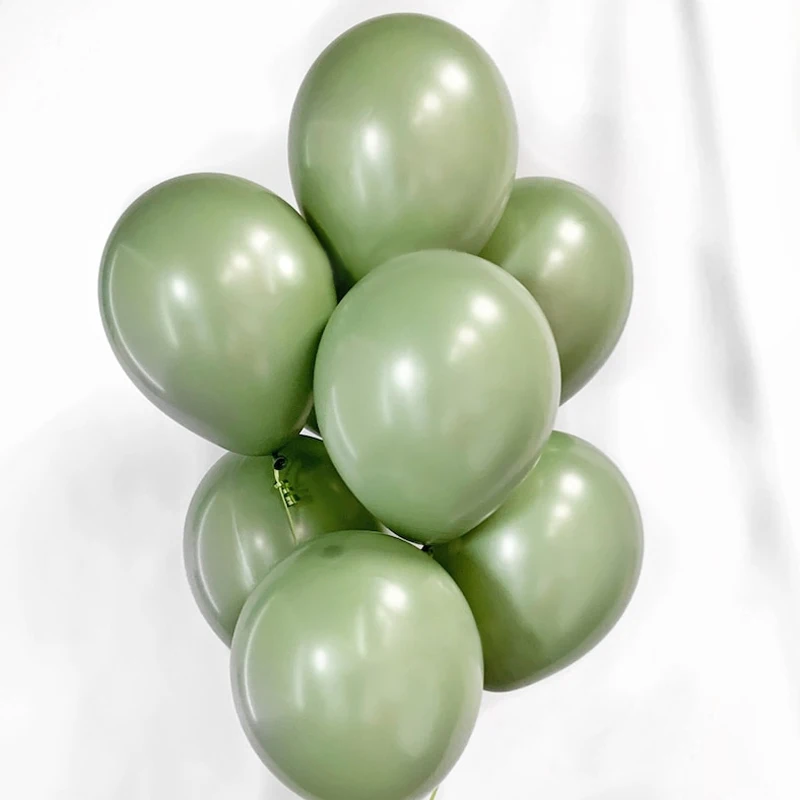 

5 10 12 Inch Avocado Sage Green Helium Balloons Wedding Baby Shower Birthday Theme Party Decorations Latex Air Globos Kids Toys