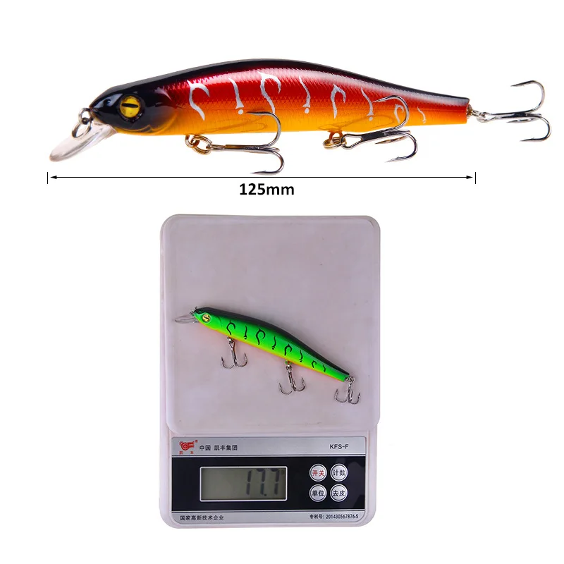 1 Pcs Fishing Lure Hard Bait 12.5cm/17.7g Minnow CrankFish Bait Wobblers Peche Bass Artificial Baits Pike Carp Lures