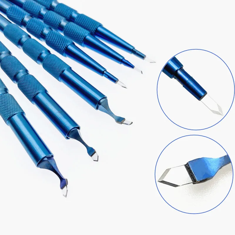 

Trifacet Blades Ophthalmic Double Single Edge Lancet Blades Sapphire Crescent blade Keratome Clear Cornea Blade