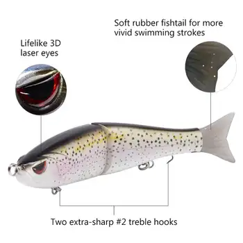 Bassdash Swimbaits - Señuelos deslizantes para lucio, trucha, pececillo, lubina, 7 pulgadas/2,2 oz y 4,5 pulgadas/0,65 oz 10 best sales Señuelos deslizantes - №1