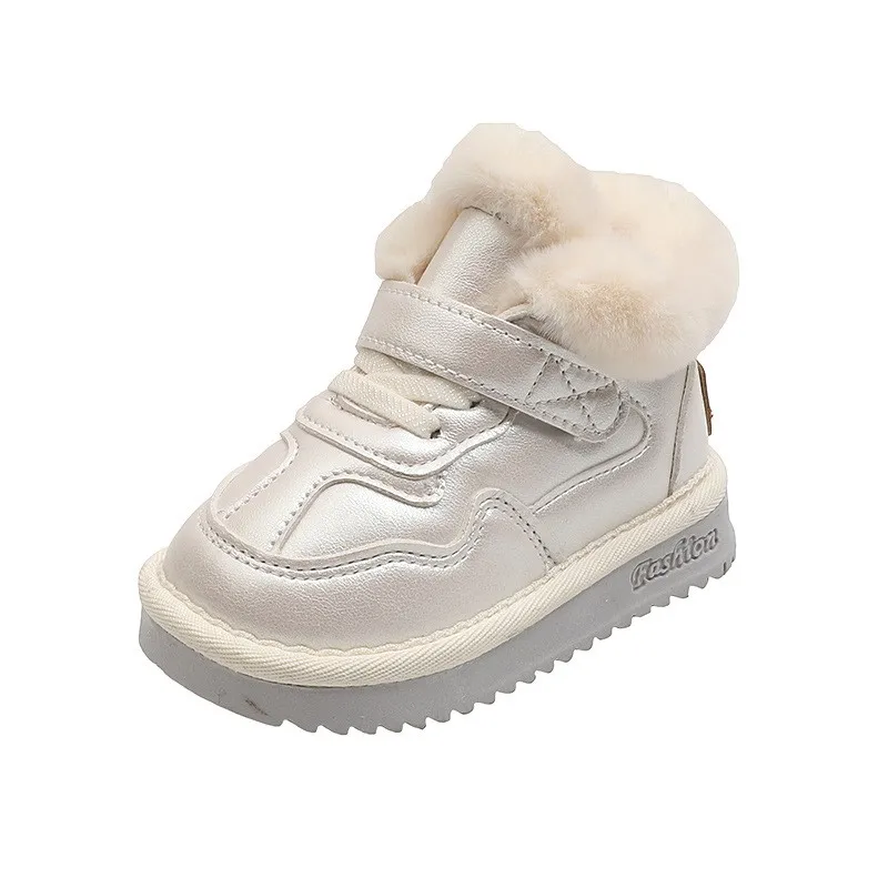 Little Girl Boots Children Cotton Shoes Kids Furry Shoes Children Footwear Warm Snow Boots Student New Winter Boys Boots G536