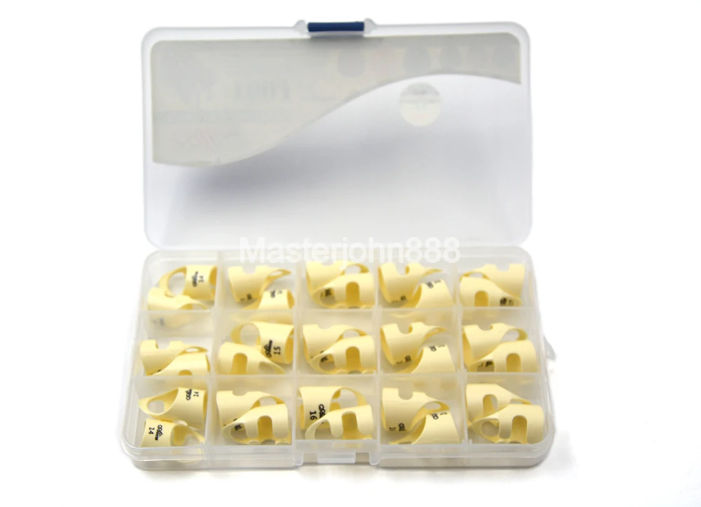 30pcs Alice Beige Delrin Finger Style Acoustic Guitar Picks Finger Picks 14/15/16/17mm With Plastic Box