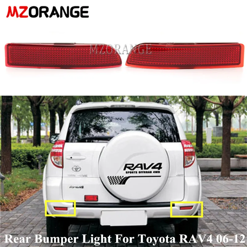 Left/Right Rear Bumper Light For Toyota RAV4 2006 2007 2008 2009 2010 2011 2012 Reflector Brake Tail Light Car Accessories Red