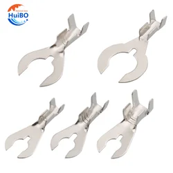 100pcs Automobile Wire Connectors 4.2 5.2 6.2 8.2 Crab Foot terminal Fork Lugs U-shaped Copper Lugs Y-shaped Car Crimp Terminals