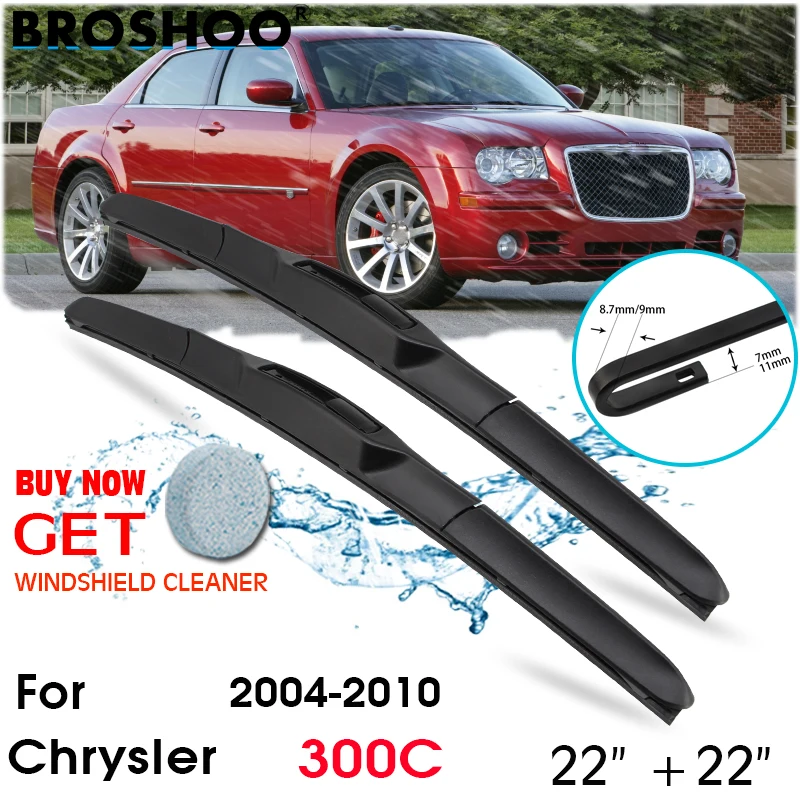 

Car Wiper Blade Front Window Windscreen Windshield Wipers Blades J hook Auto Accessories For Chrysler 300C 22"+22" 2004-2010