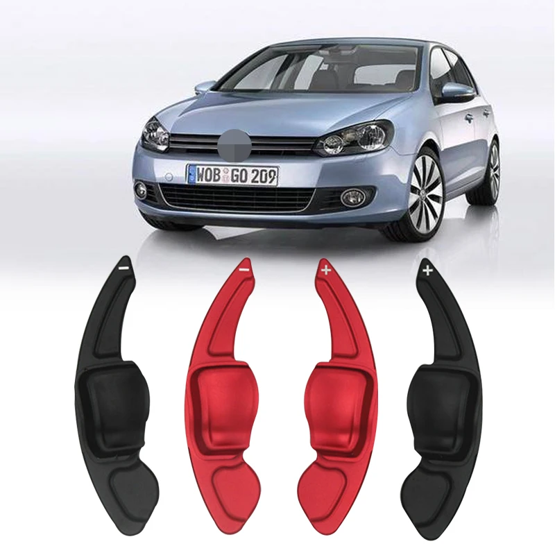 2pcs Aluminum Car Steering Wheel Shift Paddle Blade Shifter For VW Golf 6 Tiguan MK5 MK6 Jetta GTI R20 R36 CC Scirocco