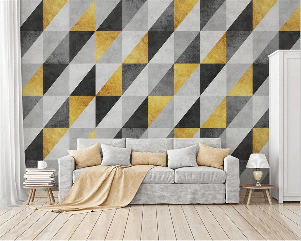 beibehang papel de parede Customize new Nordic modern minimalist light luxury geometric bedroom living room background wallpaper