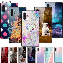 For Galaxy Note 10 Plus Case Tempered Glass Case Hard Phone Case Luxury Case For Samsung Note 10 Pro Protective Shockproof Coque
