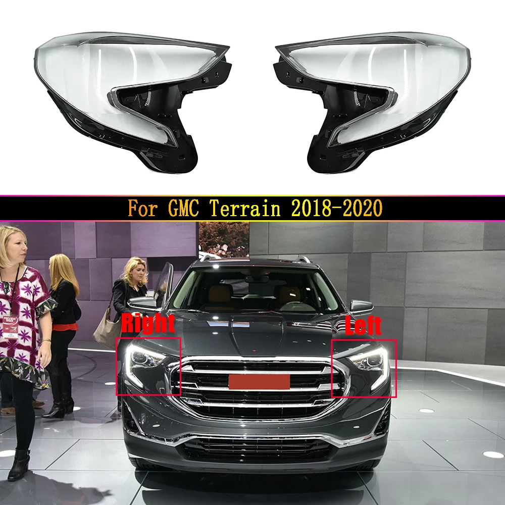 For GMC Terrain 2018 2019 2020 Front Headlight Cover Transparent Mask Headlamp Lamp Shell Replace Original Lampshade Plexiglass