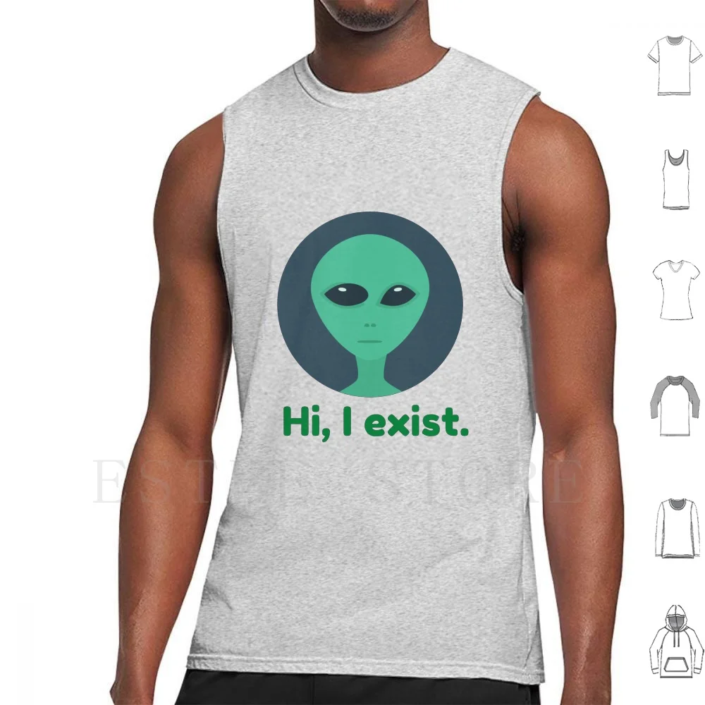 Exist Tank Tops Vest Ufo Science Extraterrestrial Pentagon Space Planet Spaceships Xenomorph Universe Science Fiction