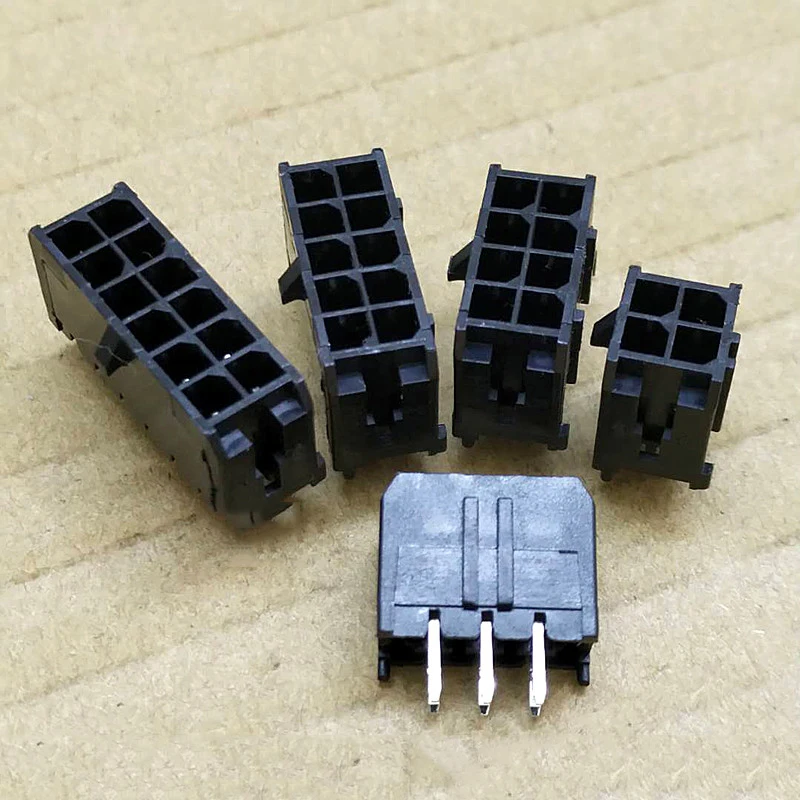 50pcs/lot 180 Degree MX 3.0mm Pitch Connector 43045 Mini 5557 Double Row PCB Circuit Board Socket 2x 1P- 2*12Pin