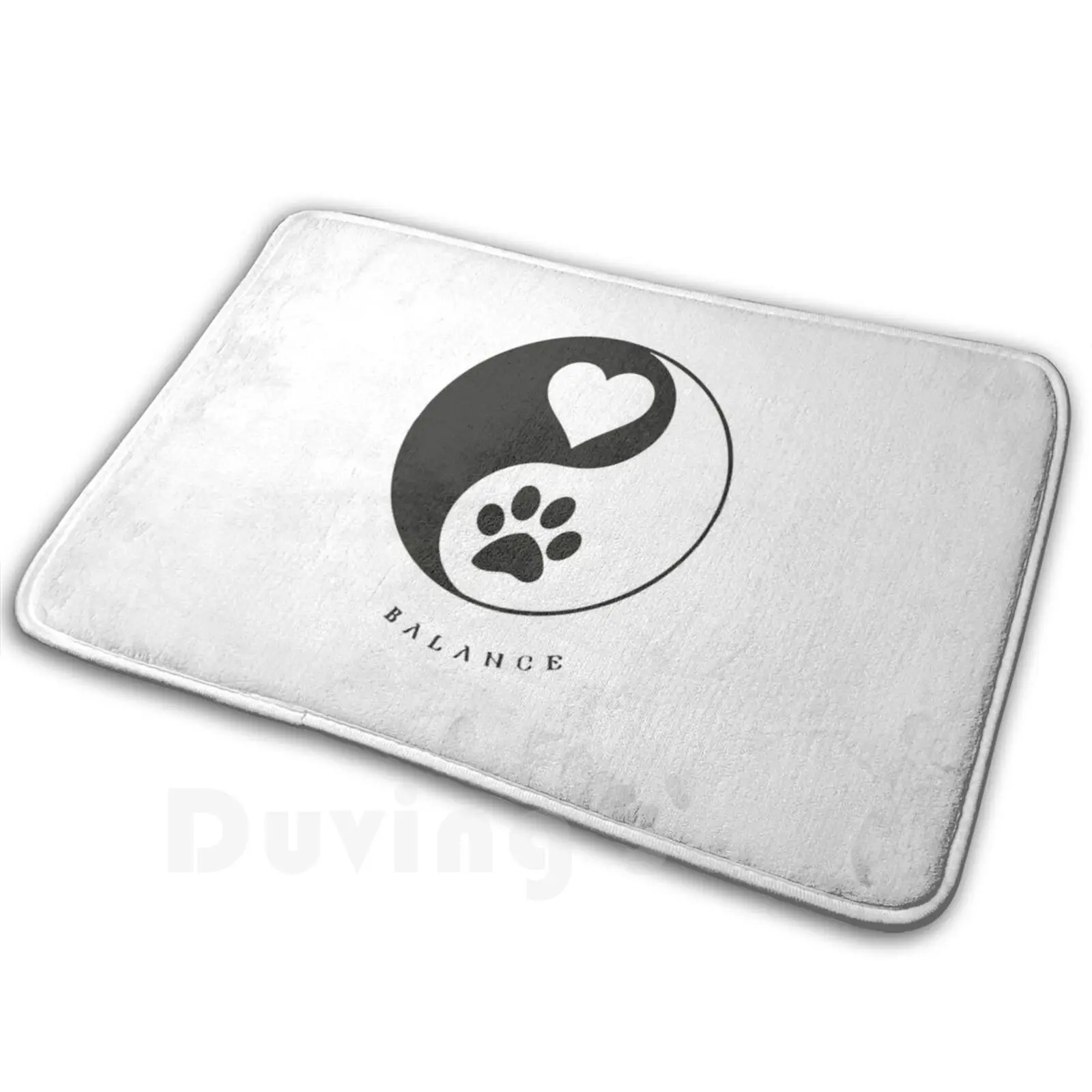 Yin Yang Dogs & Love Soft Non-Slip Mat Rug 1624 Carpet Cushion Spiritual Dog Lover Furbabies Pooch Furmom Love Peace