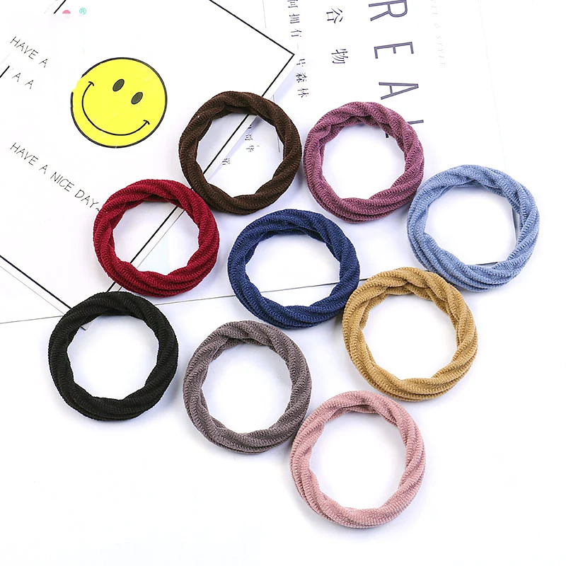 5Pcs/Set Basic Women Hair Band Simple Elastic Headband Twill Hair Ties Hair Accessories Gift for Girls Holder for thick ponytail