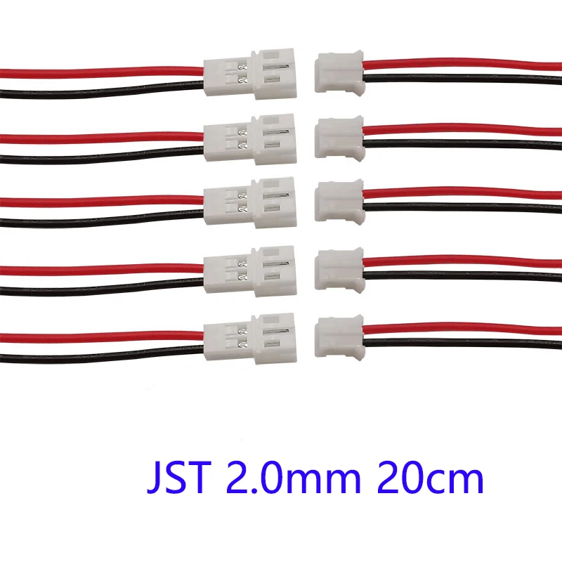 10/5/2 Paar kleine Mini JST 1,25 mm PH2.0 XH2.54 2-poliger männlicher weiblicher Stecker Klinkenstecker Kabel JST 1,25/2,0/2,54 2P elektronischer Draht