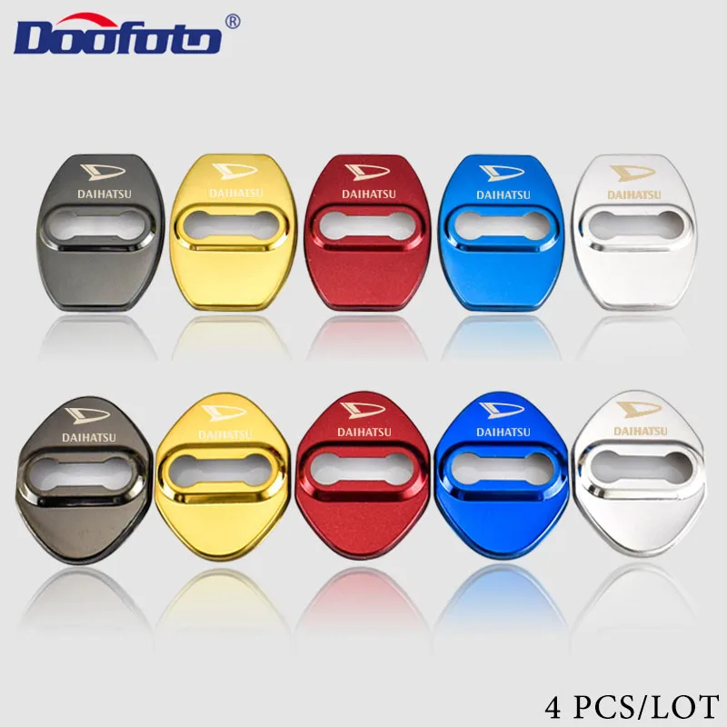 Doofoto 4x Car Styling Door Lock Cover For Daihatsu Terios Sirion Mira Materia Rocky YRV Feroza Charade Car AccessoriesStying