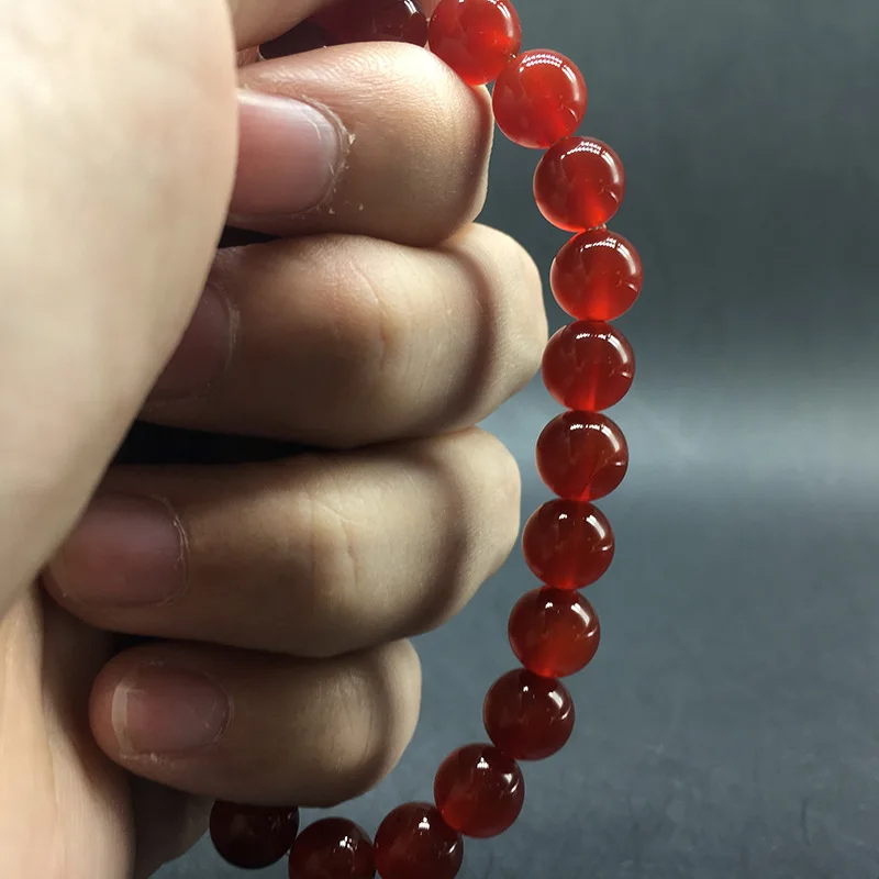 Natural Stone Carnelian Round Beads Red Agat Charm Energy Bracelet for Women for Gift 6mm 8mm10mm 12mm 14mm