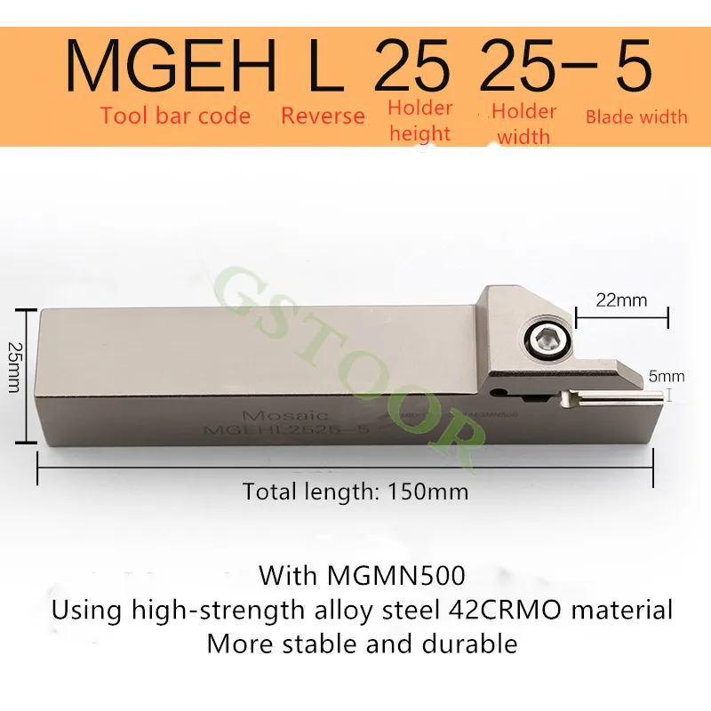 1PC MGEHR2525 MGEHL2525 1.5Mm 2Mm 2.5Mm 3Mm 4Mm 5Mm CNC Groovingเครื่องมือMGMN toolholderเครื่องกลึงตัดชิ้นส่วนเครื่องมือGroove Arbor