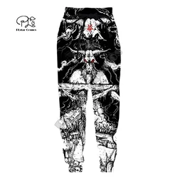 Calça com estampa de caveira gótica masculina e feminina, moletom Harajuku Jogger engraçado, streetwear fantasma, calça retrô, moda casual, nova, 3DPrint