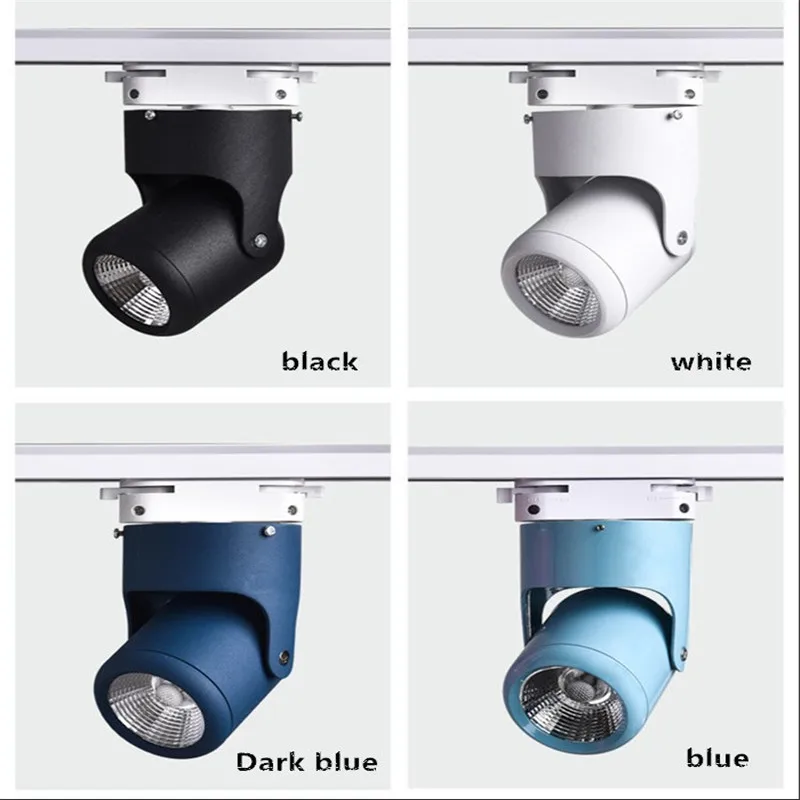 

10W 20W Dimmable LED Track Light 360+180 Angle Rotatable Coffee Shop Clothing Store Rail Track Spotlight Cabinet LED Spotlight