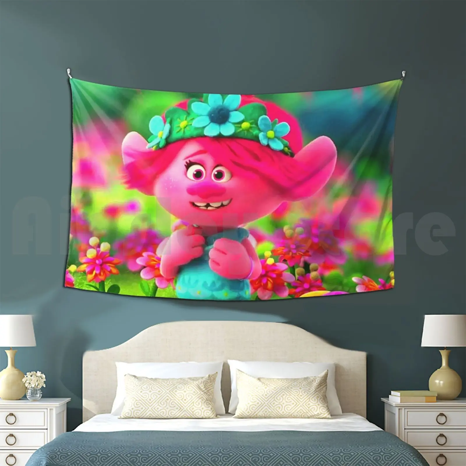 Poppy Trolls World Tour Tapestry Living Room Bedroom Trolls World Tour They Dont Know Hair Up Guy Diamond Troll Dolls