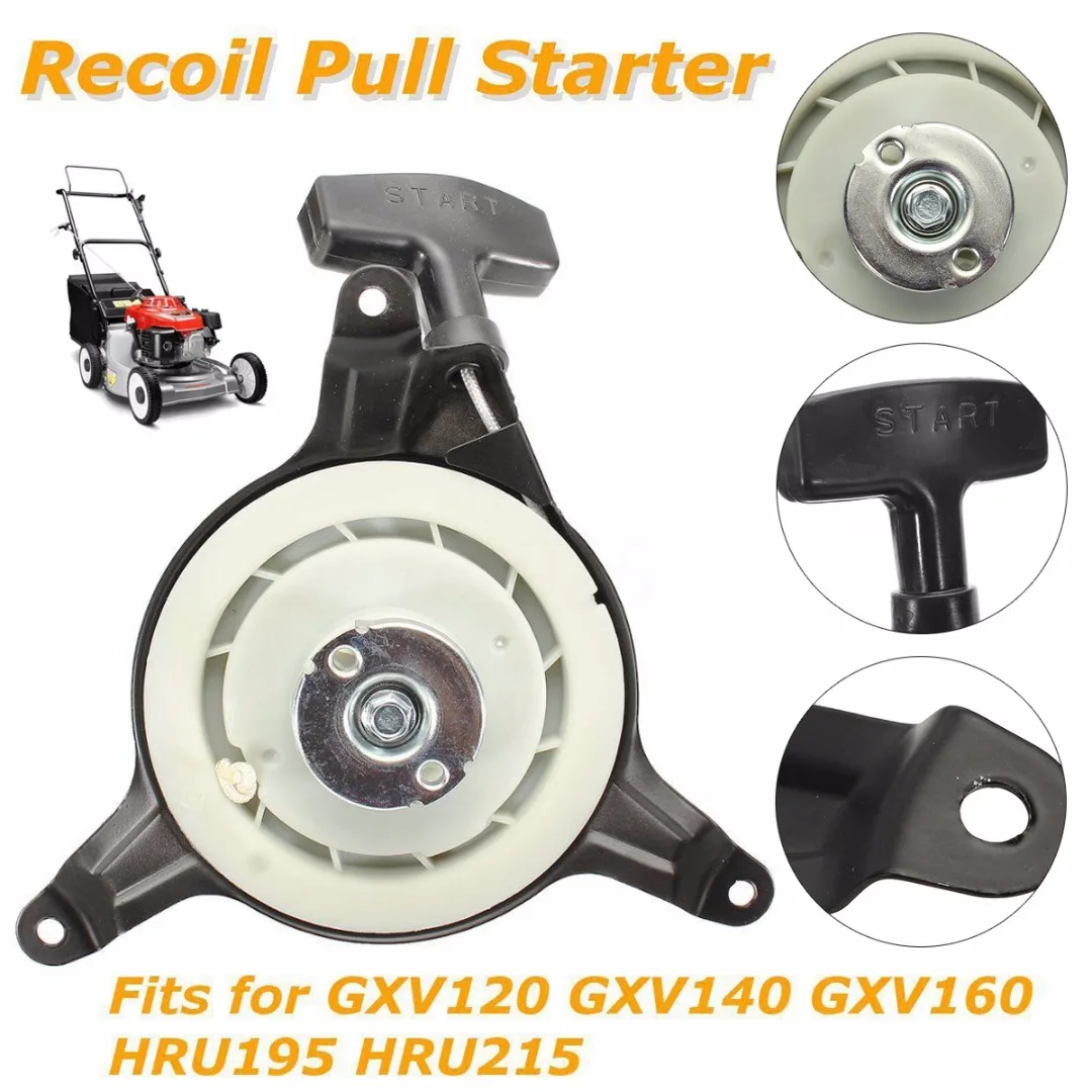 NEW Recoil Pull Starter Lawn Mower for Honda GXV120, GXV140, GXV160, HRU195, HRU215 Lawn Mower Black