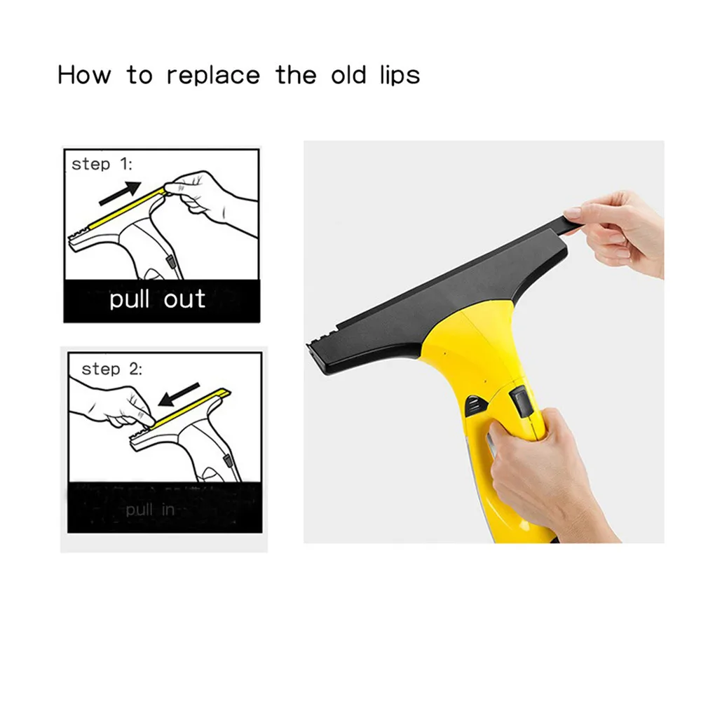 For Karcher WV1 Window Wiper Blade Replacement 170/250/280mm Rubber Squeegee Blades for Karcher WV1 WV2 WV5 Window Vacuum