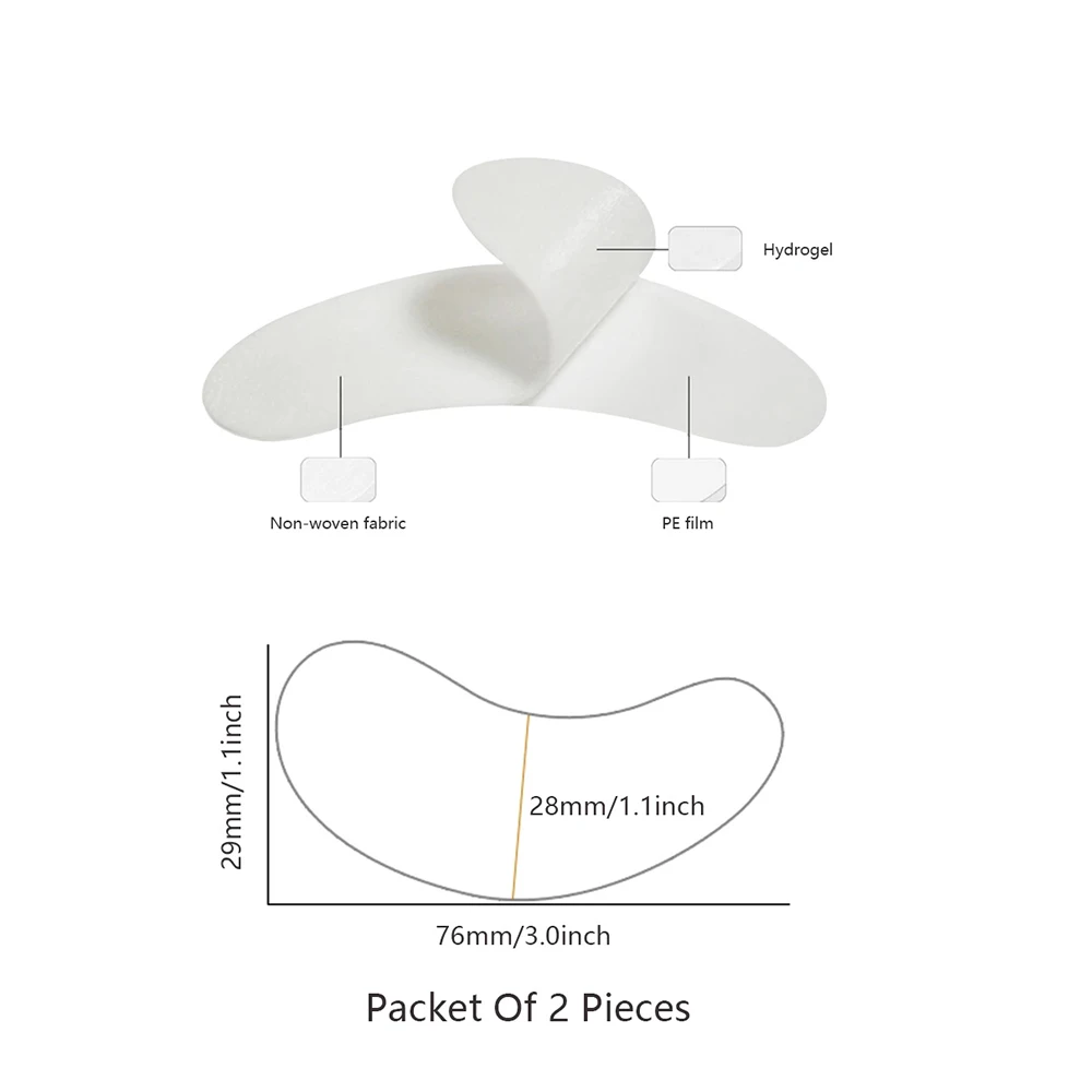 Patch en Papier pour Extension de Cils sans Papier Hydratant pour les Yeux, Greffé sous le Coussinet Oculaire, 50/100 Pièces