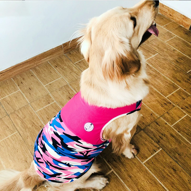 S-7XL Pet Clothes Small Big Dog Summer Vest Large Pet Spring/Summer T-shirt Teddy Golden Retriever Pet Clothing Costume Supplies